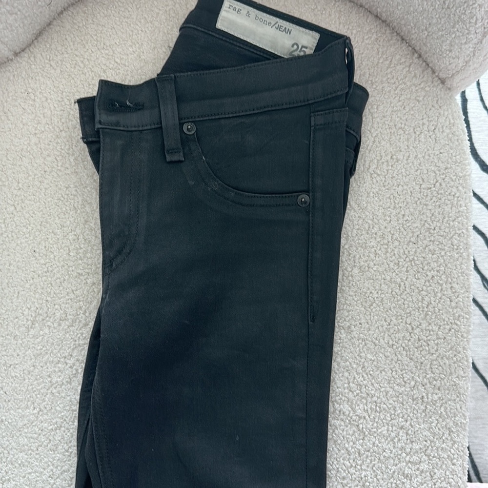 Rag & Bone Skinny Jean with Knee Cutout